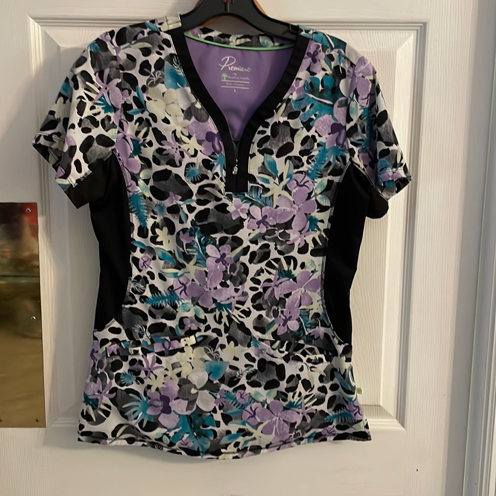 Premiere Floral scrub top.